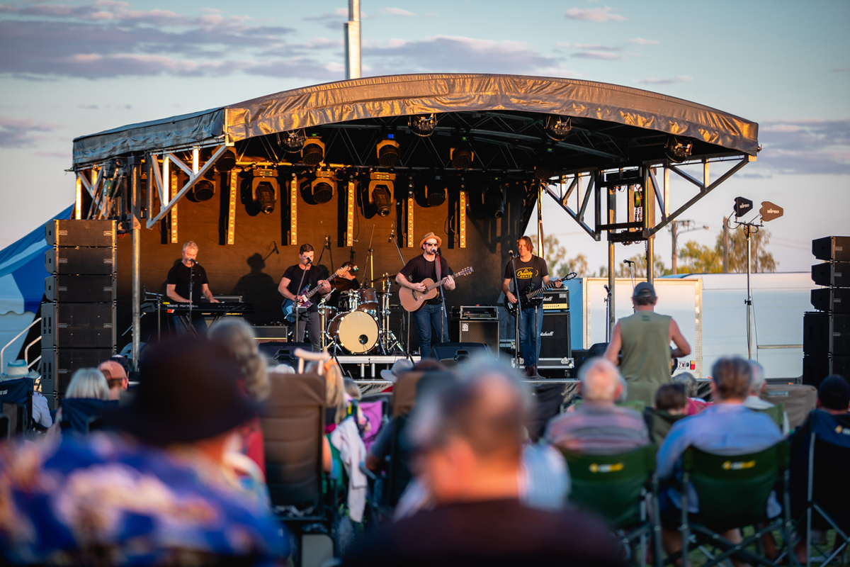 Outback Festival live music on outdoor stage